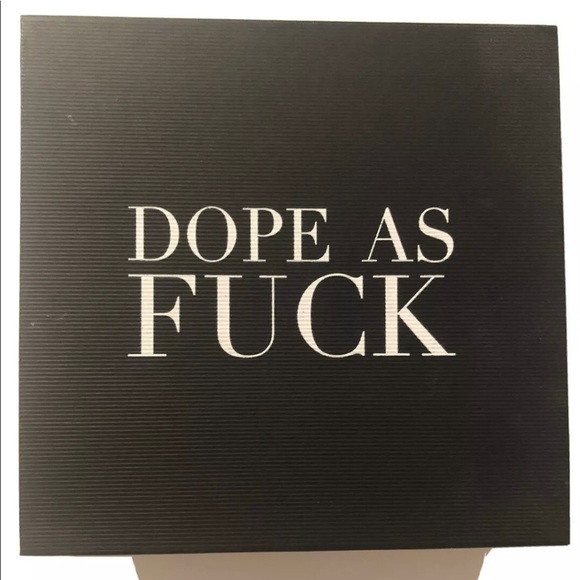 7” Dope as f*ck black gift box shelf decor Art
